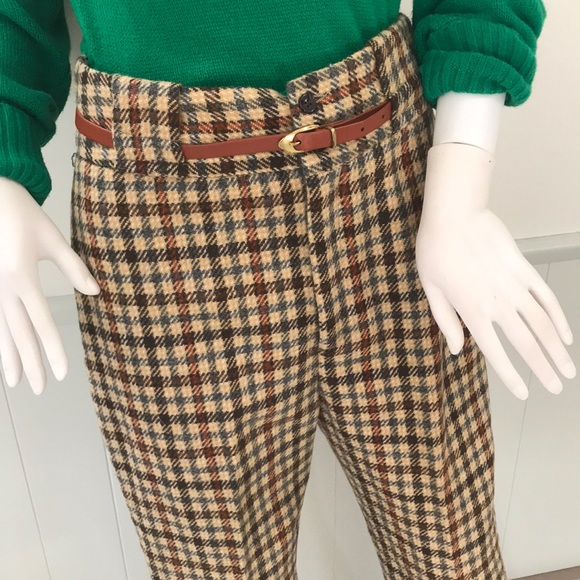 Vintage Pants - Vintage wool plaid trousers